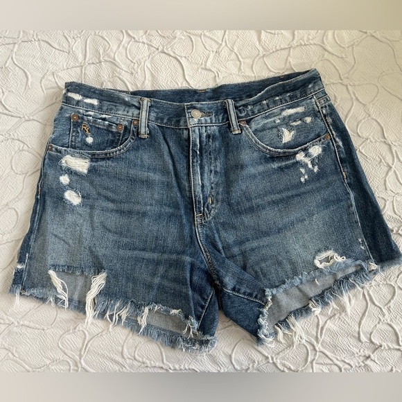 Polo Ralph Lauren Denim Shorts Jean Cut Off  Distressed Size 30 (0534) - Picture 6 of 12